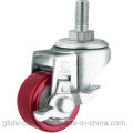 Medium Duty PU Caster (Red) (Flat Surface) (G2202)